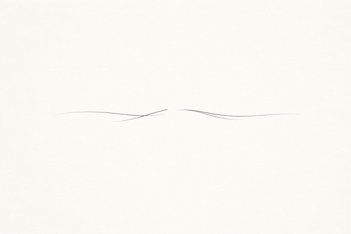 Minimalistyczna grafika liniowa – pauza między dwiema myślami